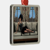Roaring Twenties  Retro 20e 30e jaar Metalen Ornament (Rechts)