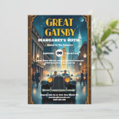 Roaring twenties retro dodge auto 1920's poster kaart (Staand voorkant)