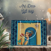 Roaring Twenties Revival Art Deco blauw Groot Cadeauzakje