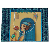 Roaring Twenties Revival Art Deco blauw Groot Cadeauzakje (Voorkant)