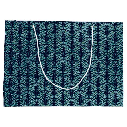 Roaring Twenties Revival Art Deco blauw Groot Cadeauzakje (Achterkant)