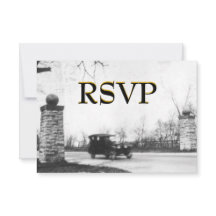 Roaring Twenties RSVP-behuizing met envelop