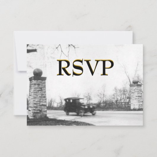 Roaring Twenties RSVP-behuizing met envelop RSVP Kaartje (Voorkant)