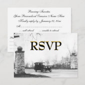 Roaring Twenties RSVP-behuizing met envelop RSVP Kaartje (Voorkant / Achterkant)