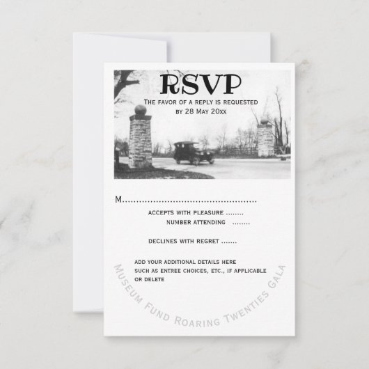 Roaring Twenties RSVP Guest Response (Voorkant)