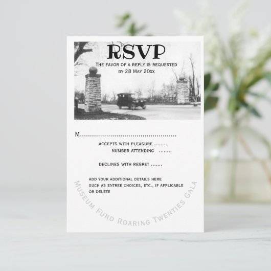 Roaring Twenties RSVP Guest Response (Staand voorkant)