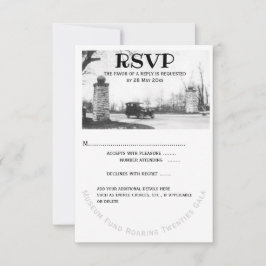 Roaring Twenties RSVP Guest Response Kaartje