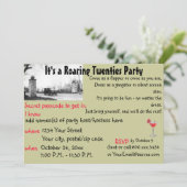 Roaring Twenties Spreakeasy Theme Party Kaart (Staand voorkant)