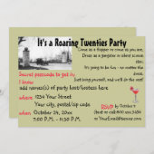 Roaring Twenties Spreakeasy Theme Party Kaart (Voorkant / Achterkant)