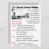 Roaring Twenties Theme Wedding Kaart (Voorkant / Achterkant)