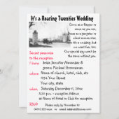 Roaring Twenties Theme Wedding Kaart (Voorkant)