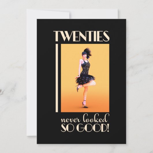 Roaring Twenties Verjaardagsfeestje  Kaart (Voorkant)