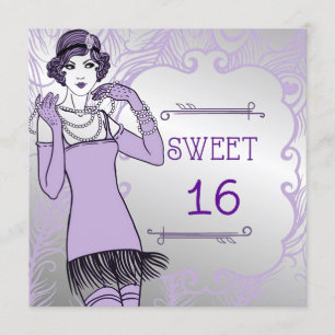 Roaring van de 16de partij Flapper Girl Retro Swee Kaart