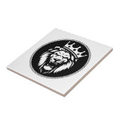 Roaring van leeuw met kroon tegeltje (Zijkant)