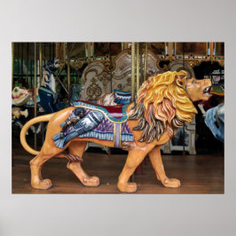 Roaring van leeuwenkruid/dierlijk paard poster