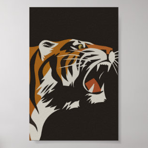 Roaring van  Poster van dieren uit de tijger