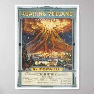Roaring Volcano Songbook Hoesje Poster