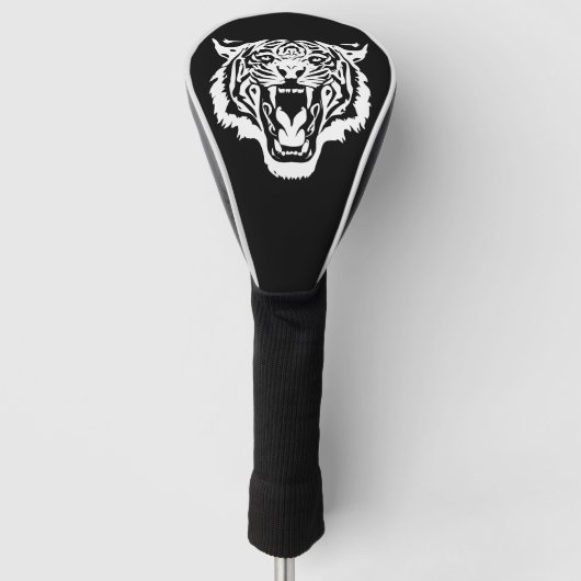 Roaring White Tiger Golfheadcover (Voorkant)