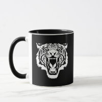 Roaring White Tiger
