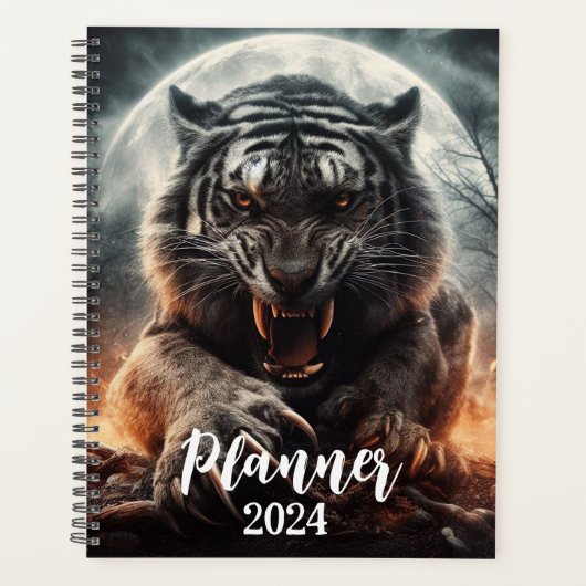 Roaring White Tiger Planner (Voorkant)