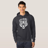 Roaring White Tiger | Wild op het hart Hoodie (Voorkant volledig)