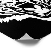 Roaring White Tiger | Wild op het hart Poster (Hoek)