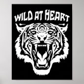 Roaring White Tiger | Wild op het hart Poster (Voorkant)