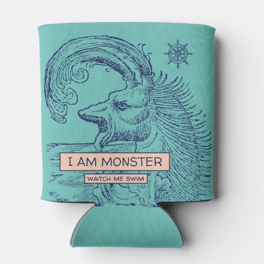 Roaring Zee Monsters zijn een echte Koelbox Aqua Blikjeskoeler (Achterkant)