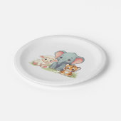 Roaring Zoo Verjaardagspapier Bord (Gekanteld)