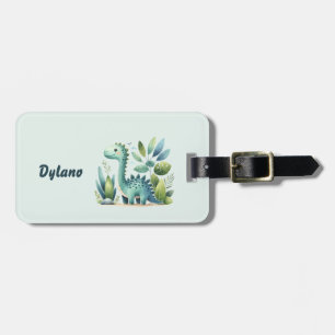 Roaringly Cute Dinosaur Baggage Tag for Kids Bagagelabel