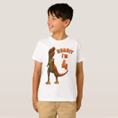 ROARrr I'm 4 Fun T-Rex Kind Birthday T-shirt (Voorkant volledig)