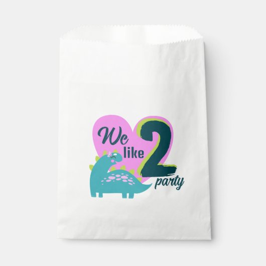 Roarsome 2e Meisjes Verjaardagsfeest gunsttassen Bedankzakje (Voorkant)