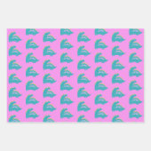 Roarsome 2e Meisjes Verjaardagsfeest Inpakpapier Vel (Voorkant 2)