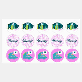 Roarsome 2e Meisjes Verjaardagsfeest Labels