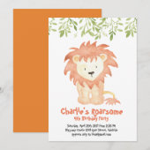 Roarsome Birthday Uitnodiging (Voorkant / Achterkant)