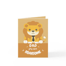 Roarsome Dad Lion Vaderdag Kaart