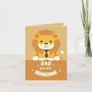 Roarsome Dad Lion Vaderdag Kaart