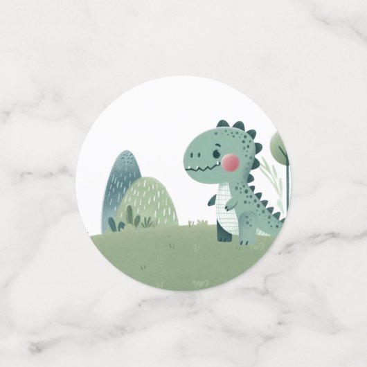 Roarsome Dino Birthday  Confetti (Kleine voorkant)