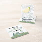 Roarsome Dino Birthday  Kartonnen Onderzetters (Insitu)