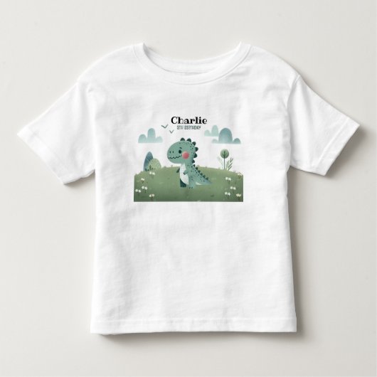 Roarsome Dino Birthday  Kinder Shirts (Voorkant)