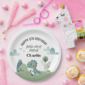 Roarsome Dino Birthday  Papieren Bordje (Feest)