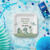 Roarsome Dino Birthday  Papieren Bordje (Feest)