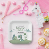 Roarsome Dino Birthday  Papieren Bordje (Feest)