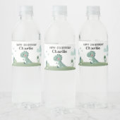 Roarsome Dino Birthday  Waterfles Etiket (Flessen)