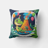 Roarsome Dino Throw Pillow Kussen (Achterkant)