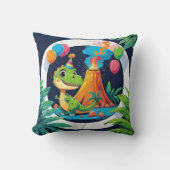 Roarsome Dino Throw Pillow Kussen (Voorkant)