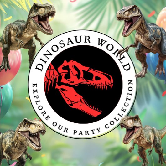 ROARSOME Dinosaur Party Papieren Bordje