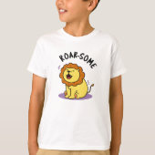 Roarsome Funny Roaring Lion Pun T-shirt (Voorkant)