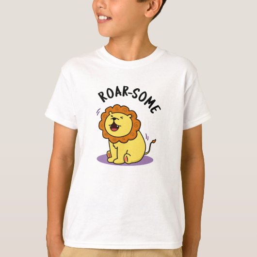 Roarsome Funny Roaring Lion Pun T-shirt (Voorkant)