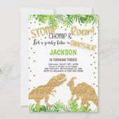 Roarsome Kinder Partij Kaart met Sparkle (Voorkant)